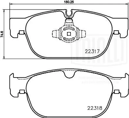 TRIALLI fékbetétkészlet, tárcsafék - PF 4345 - TothCarparts
