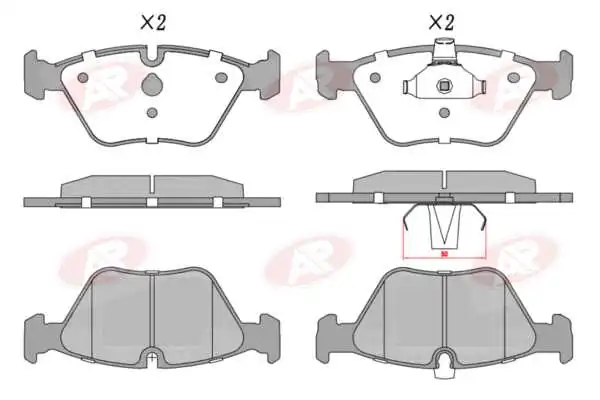 AP-SA fékbetétkészlet, tárcsafék - 5AP649 - TothCarparts