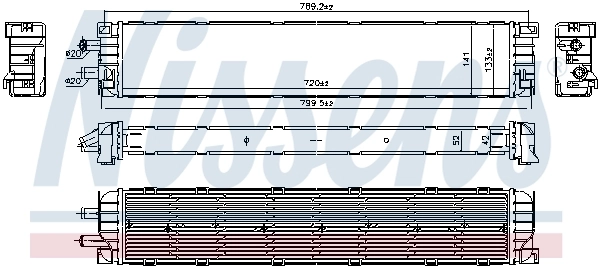 NISSENS hűtő, motorhűtés - 606401 - TothCarparts