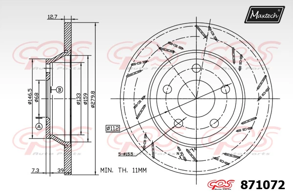 MAXTECH féktárcsa - 871072 - TothCarparts