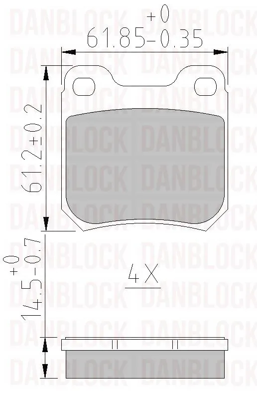 DANBLOCK fékbetétkészlet, tárcsafék - DB 510114 - TothCarparts