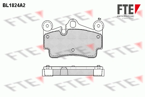 FTE fékbetétkészlet, tárcsafék - 9010402 - TothCarparts