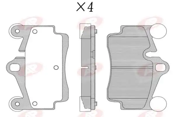 AP-SA fékbetétkészlet, tárcsafék - 5AP1362 - TothCarparts