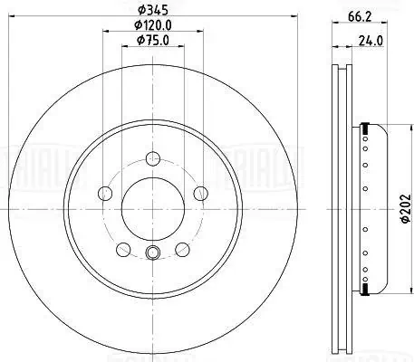 TRIALLI féktárcsa - DF 210216 - TothCarparts