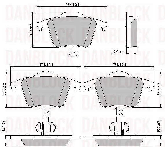 DANBLOCK fékbetétkészlet, tárcsafék - DB 510400 - TothCarparts