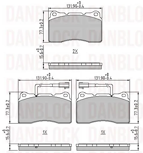DANBLOCK fékbetétkészlet, tárcsafék - DB 510637 - TothCarparts