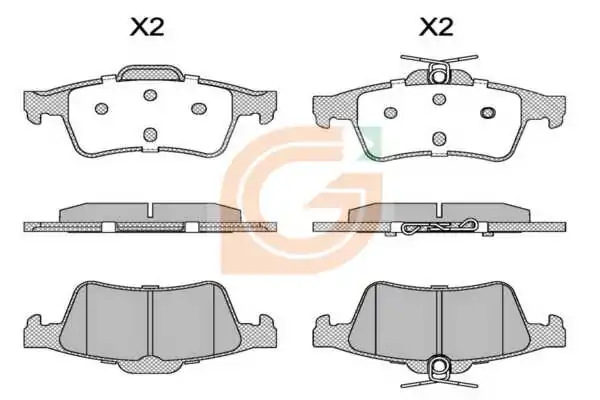 GAMA-SA fékbetétkészlet, tárcsafék - GA20046 - TothCarparts