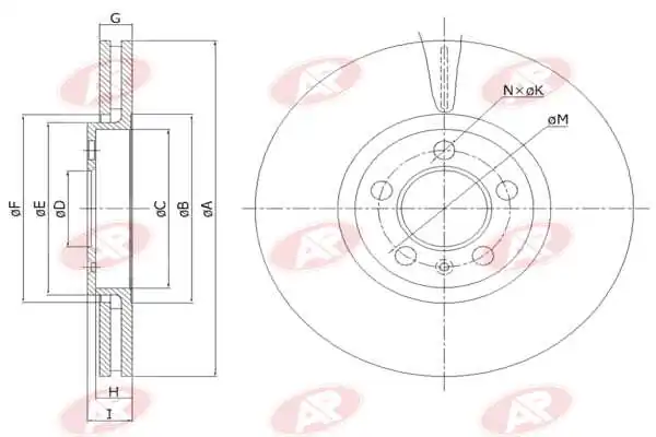 AP-SA féktárcsa - A1451V - TothCarparts