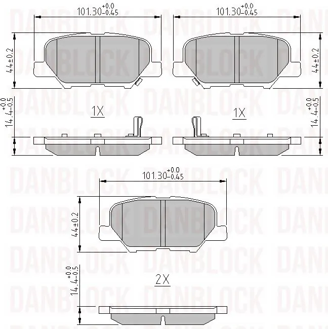 DANBLOCK fékbetétkészlet, tárcsafék - DB 511121 - TothCarparts