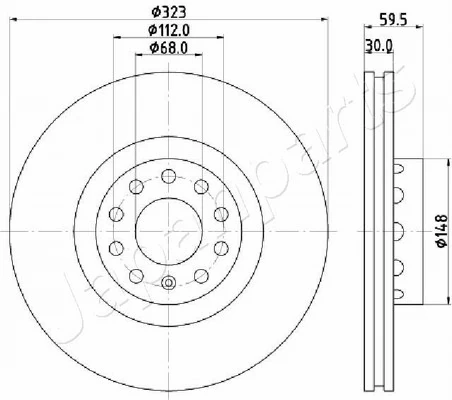 PEMEBLA féktárcsa - JAPDI-0922 - TothCarparts
