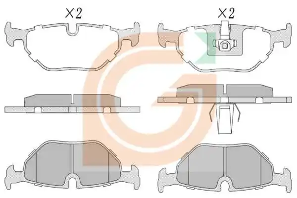 GAMA-SA fékbetétkészlet, tárcsafék - GA20101 - TothCarparts
