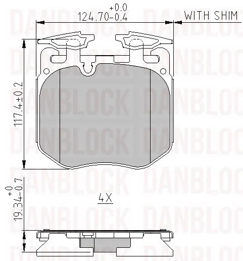 DANBLOCK fékbetétkészlet, tárcsafék - DB 511358 - TothCarparts