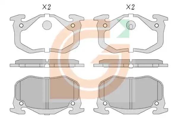GAMA-SA fékbetétkészlet, tárcsafék - GA20174 - TothCarparts