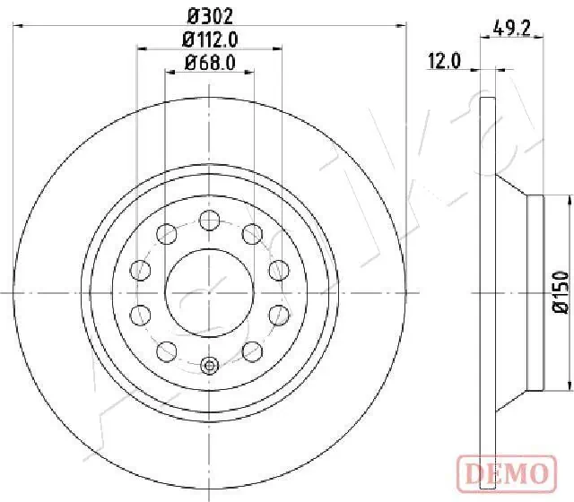 4X4 ESTANFI féktárcsa - EST-61-00-0915C - TothCarparts
