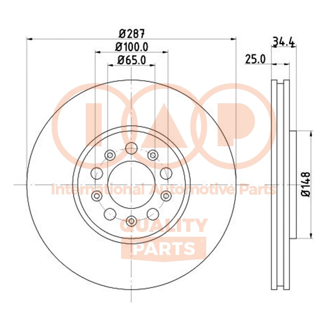 IAP QUALITY PARTS féktárcsa - 709-50041 - TothCarparts