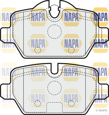 NAPA fékbetétkészlet, tárcsafék - NBP1042 - TothCarparts