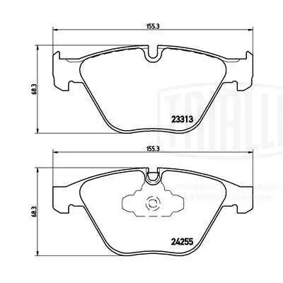 TRIALLI fékbetétkészlet, tárcsafék - PF 4183 - TothCarparts
