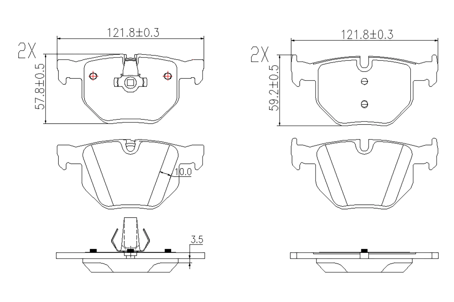 BOGAP fékbetétkészlet, tárcsafék - B8210214 - TothCarparts