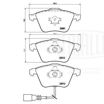 TRIALLI fékbetétkészlet, tárcsafék - PF 4379 - TothCarparts