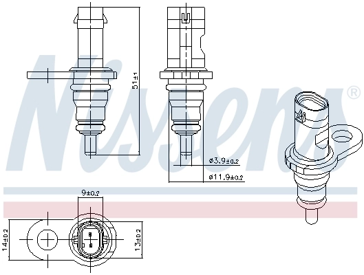 NISSENS érzékelő, hűtőfolyadék-hőmérséklet - 207067 - TothCarparts