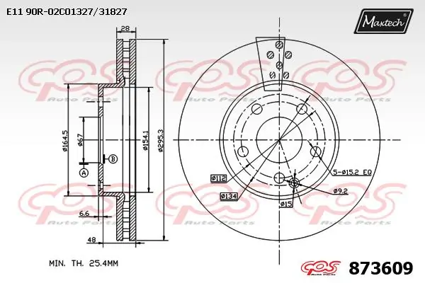 MAXTECH féktárcsa - 873609 - TothCarparts