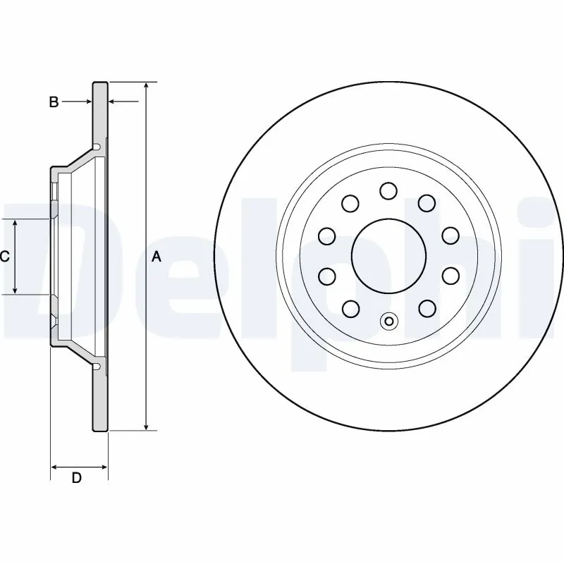 DELPHI féktárcsa - BG4751C-18B1 - TothCarparts