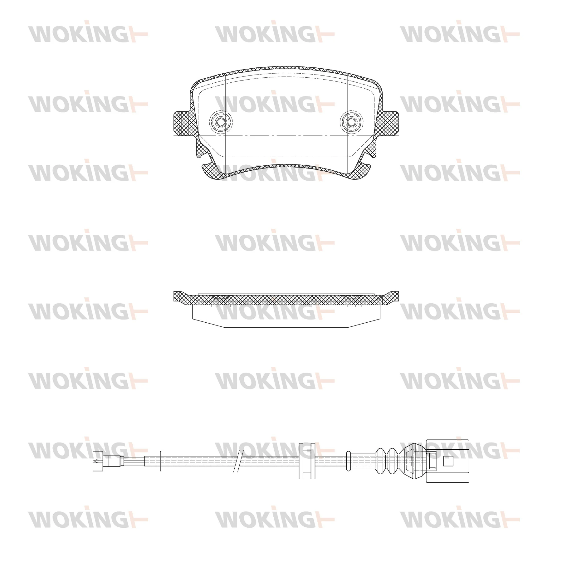WOKING fékbetétkészlet, tárcsafék - P9973.12 - TothCarparts