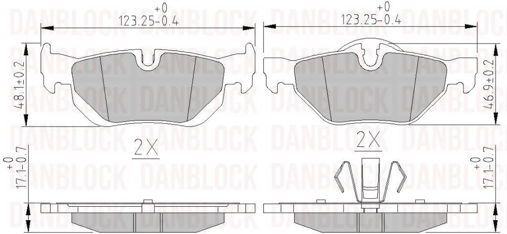 DANBLOCK fékbetétkészlet, tárcsafék - DB 510509 - TothCarparts