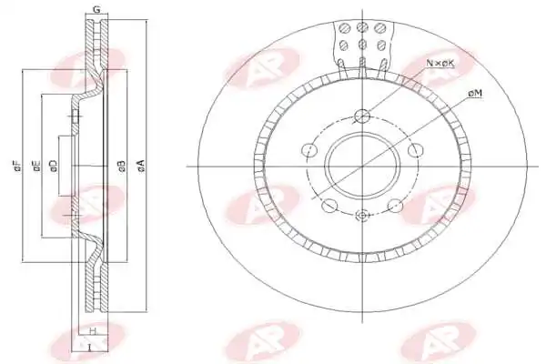 AP-SA féktárcsa - A1045V - TothCarparts