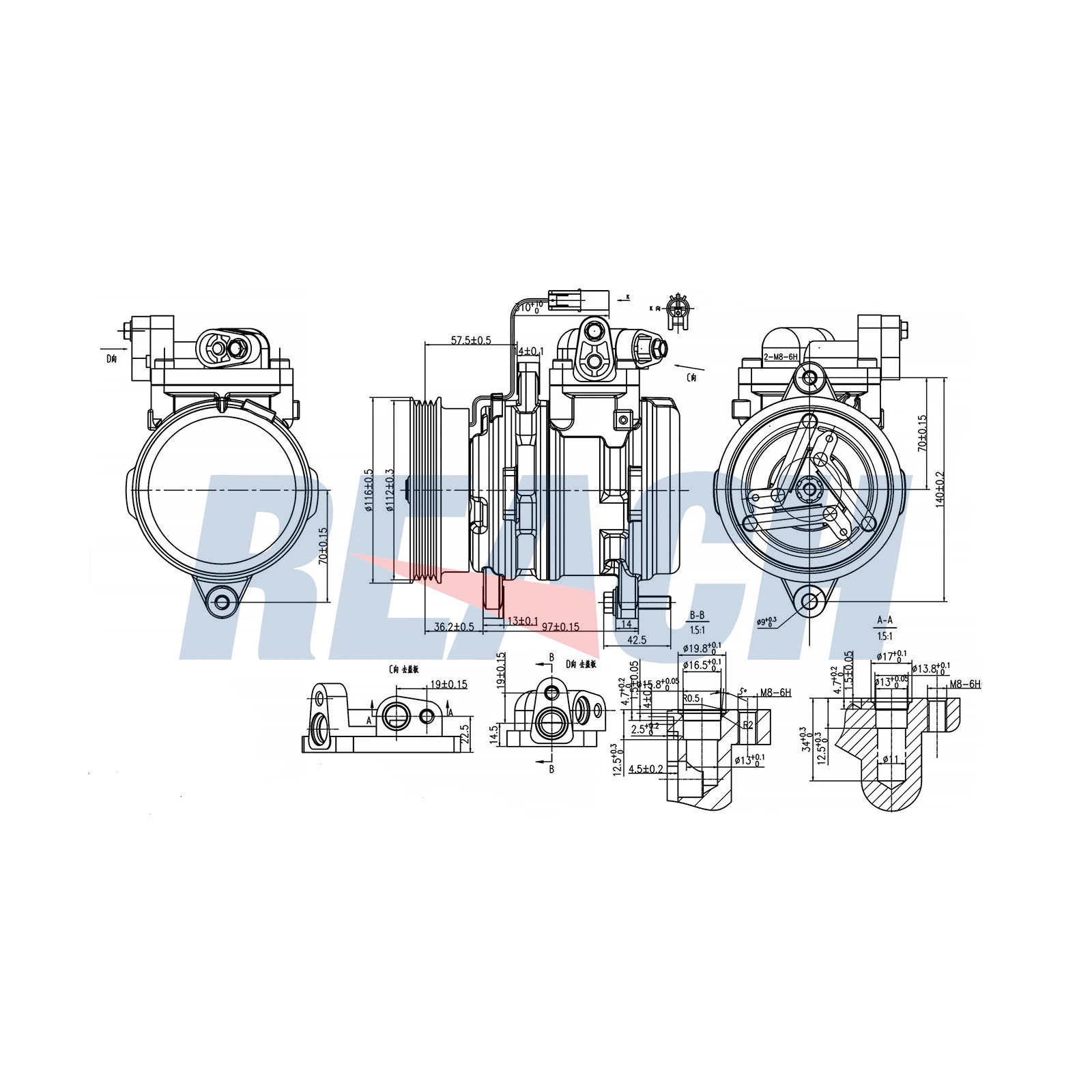 REACH kompresszor, klíma - 1.74.20594 - TothCarparts
