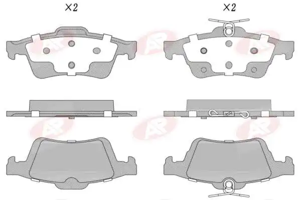 AP-SA fékbetétkészlet, tárcsafék - 5AP1882 - TothCarparts