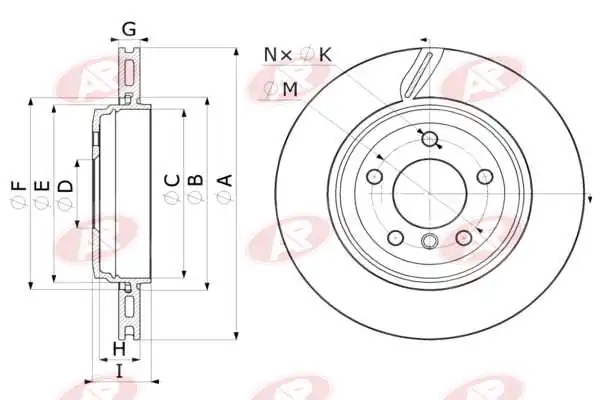 AP-SA féktárcsa - B2007V - TothCarparts