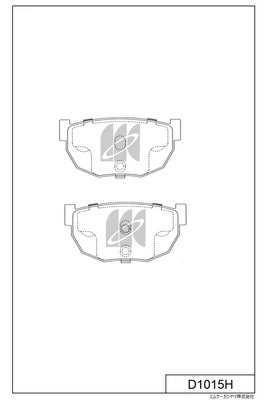 MK Kashiyama fékbetétkészlet, tárcsafék - D1015H - TothCarparts