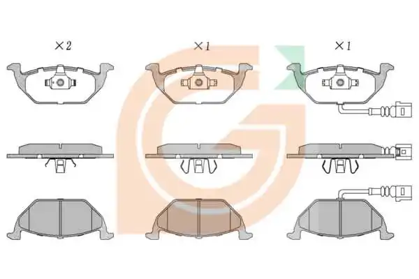 GAMA-SA fékbetétkészlet, tárcsafék - GA10028 - TothCarparts