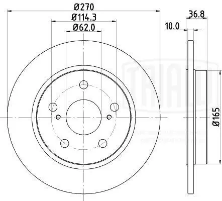 TRIALLI féktárcsa - DF 190108 - TothCarparts