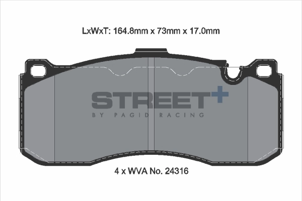 PAGID Racing fékbetétkészlet, tárcsafék - T8068SP2001 - TothCarparts