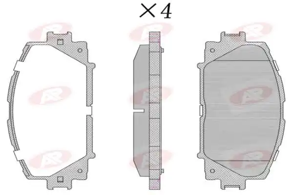 AP-SA fékbetétkészlet, tárcsafék - 5AP1333 - TothCarparts