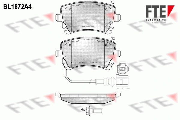 FTE fékbetétkészlet, tárcsafék - 9010453 - TothCarparts