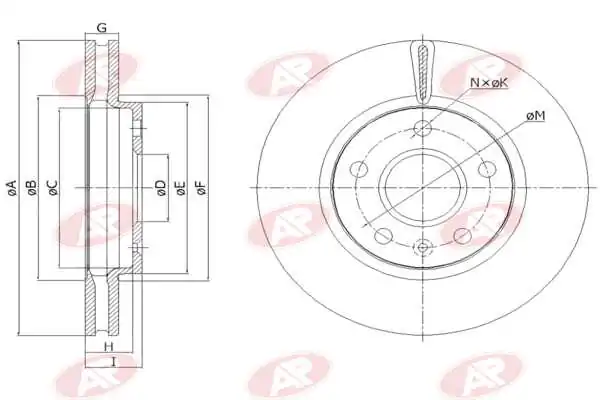 AP-SA féktárcsa - O1028V - TothCarparts