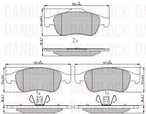 DANBLOCK fékbetétkészlet, tárcsafék - DB 510867 - TothCarparts