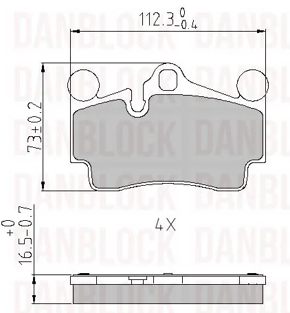 DANBLOCK fékbetétkészlet, tárcsafék - DB 510604 - TothCarparts