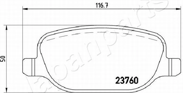 PEMEBLA fékbetétkészlet, tárcsafék - JAPPP-0202AF - TothCarparts