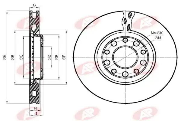 AP-SA féktárcsa - A2002V - TothCarparts