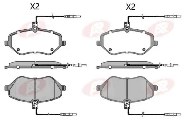 AP-SA fékbetétkészlet, tárcsafék - 5AP1202 - TothCarparts
