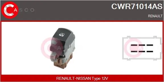 CASCO kapcsoló, ablakemelő - CWR71014AS - TothCarparts