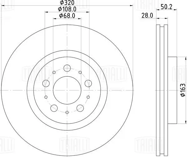 TRIALLI féktárcsa - DF 106207 - TothCarparts