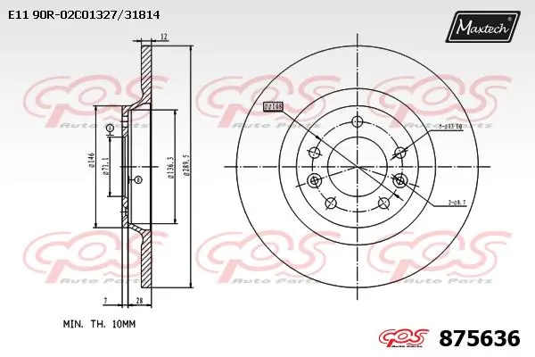 MAXTECH féktárcsa - 875636 - TothCarparts