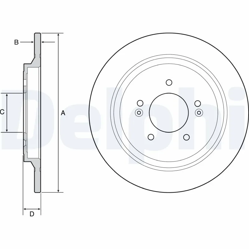 DELPHI féktárcsa - BG4932C-18B1 - TothCarparts