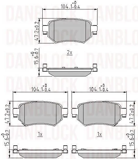 DANBLOCK fékbetétkészlet, tárcsafék - DB 511333 - TothCarparts