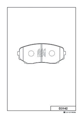MK Kashiyama fékbetétkészlet, tárcsafék - D3142 - TothCarparts
